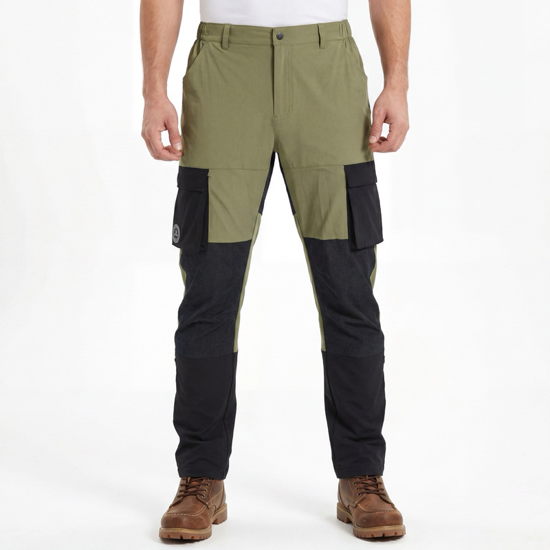 Pantalon cargo de sport pour hommes, pantalon de trekking à blocs de couleurs
