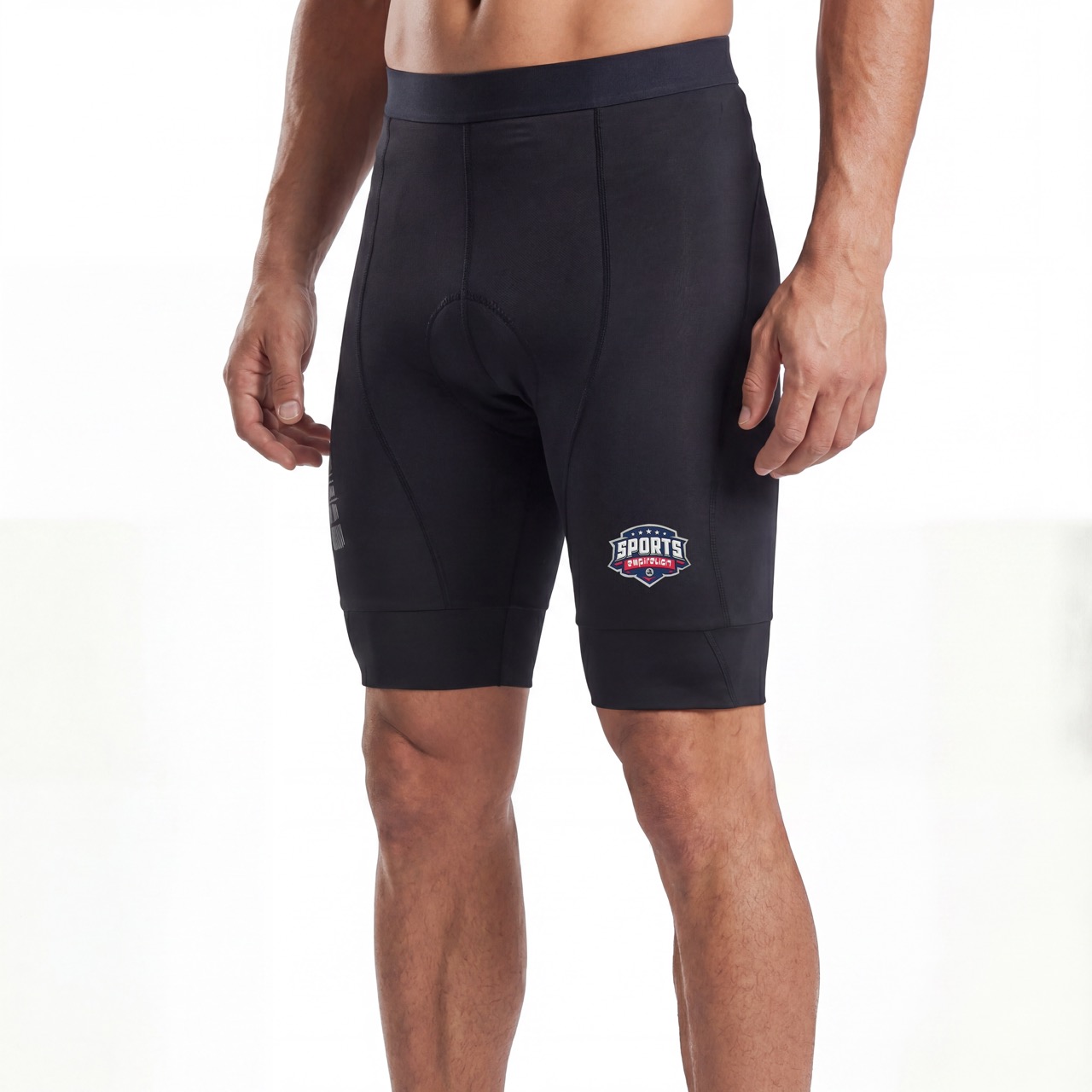 Short de cyclisme à panneau en maille pour hommes