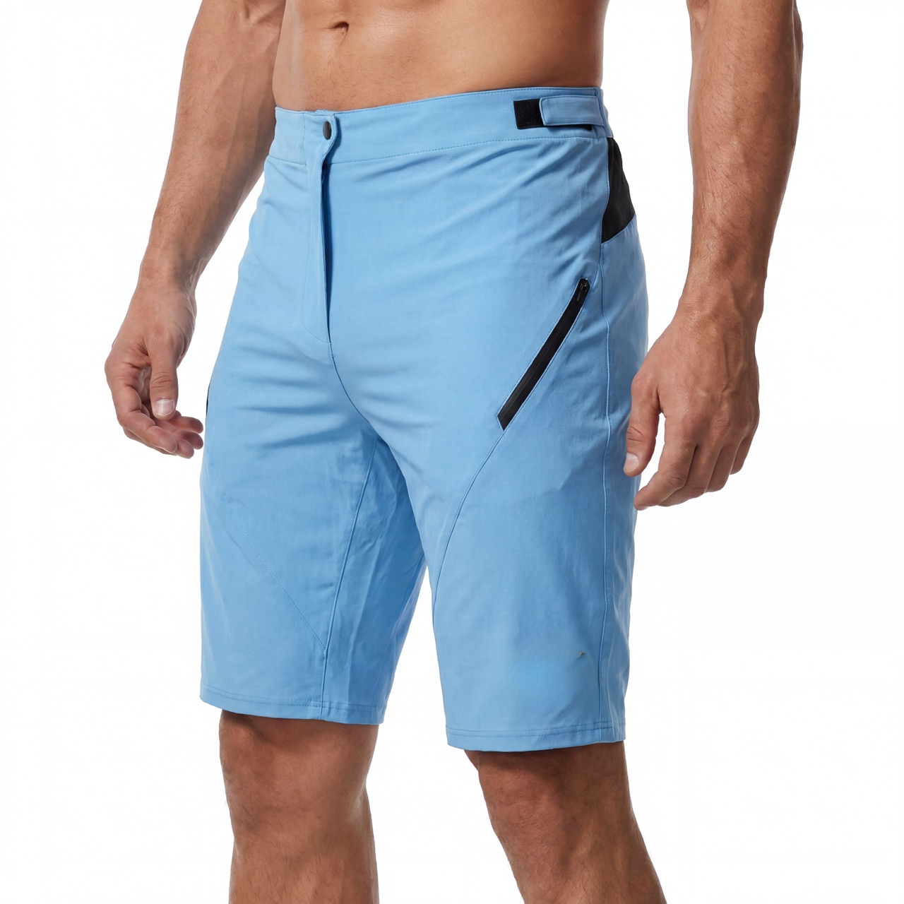 Short de cyclisme et de randonnée avec poches zippées pour hommes