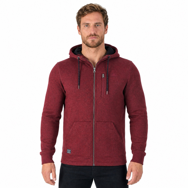Sweat à capuche zippé pour hommes, confortable, thermique, coupe-vent, escalade, randonnée