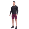 Couche de base de compression pour hommes chemise de course supérieure à manches longues