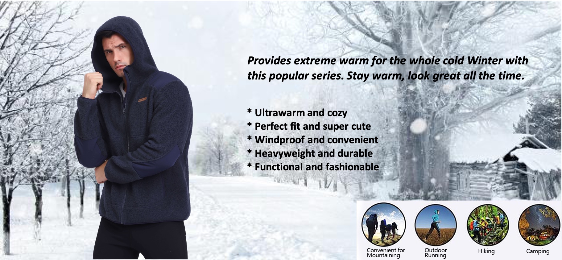 Sweat &agrave; capuche polaire lourd