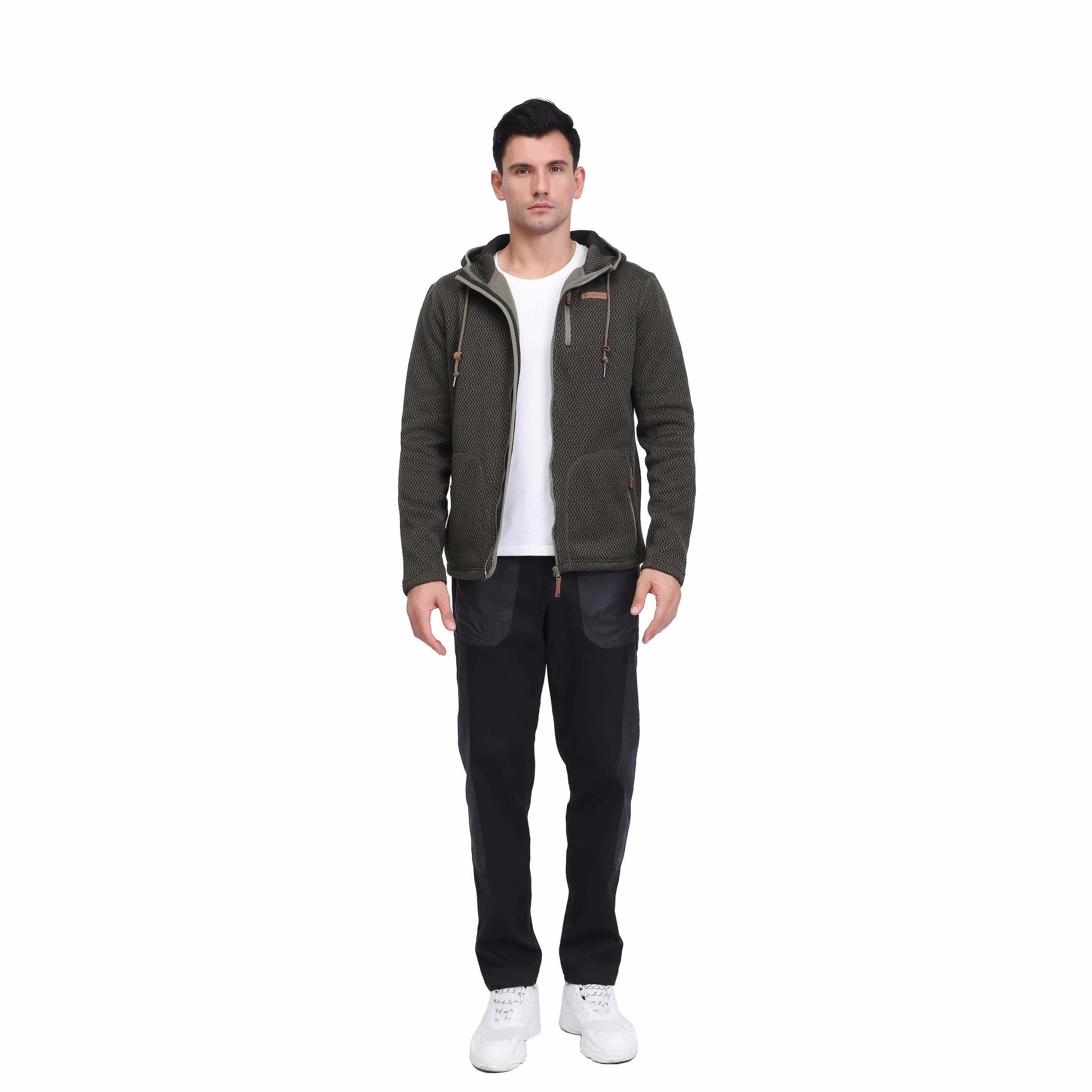 Sweat à capuche zippé pour homme Veste à capuche tactique militaire en polaire fantaisie