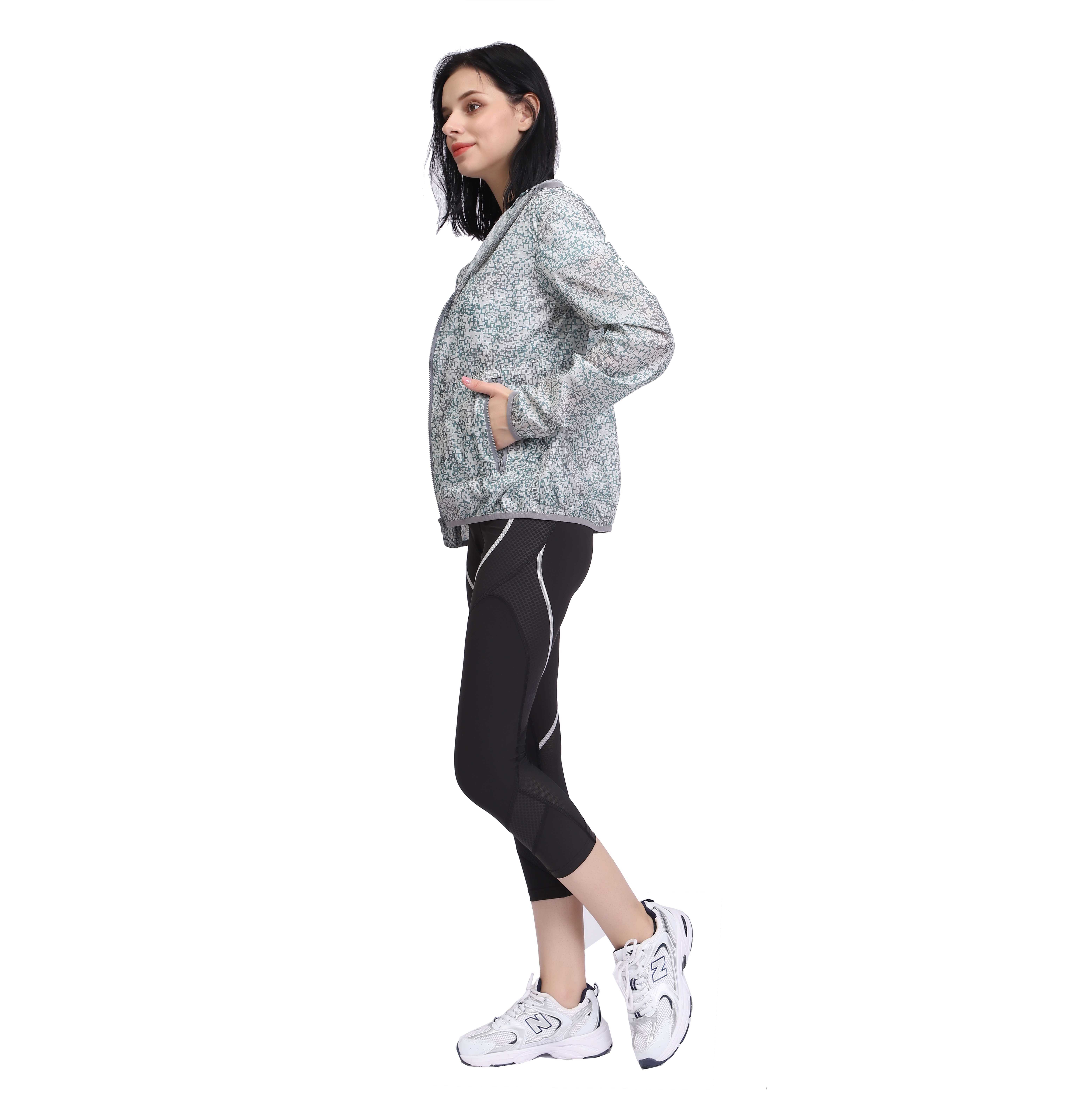 Femmes Panneau en relief Réflexion Running Capri Legging