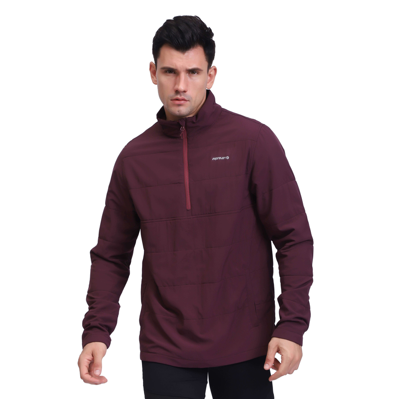 Vestes softshell décontractées à demi-fermeture éclair pour hommes