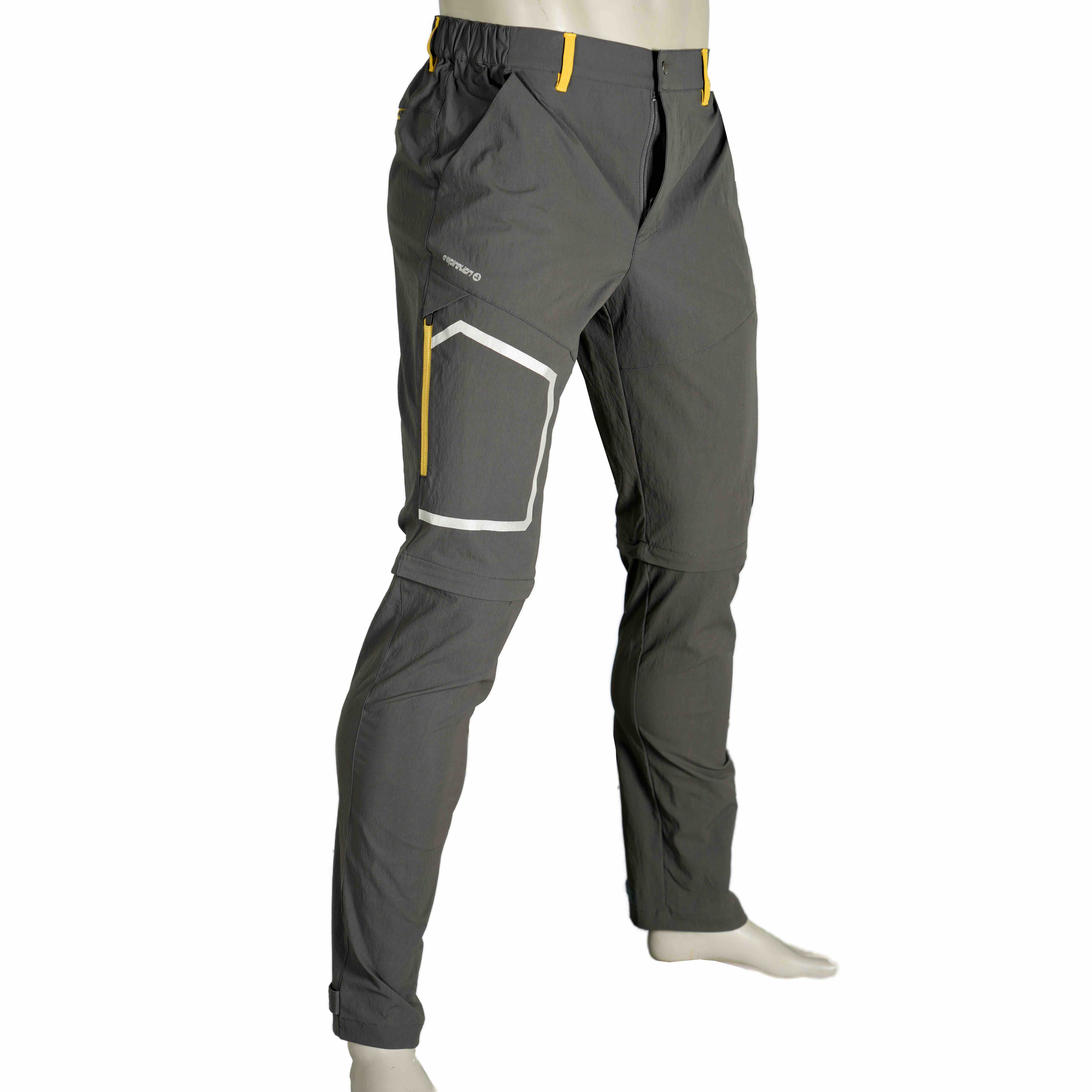 Mens Sports Fashion Zipper Off Pants Color Block Trekking Pantmand