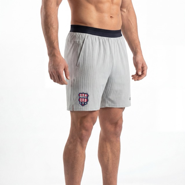 Short de course à rayures athlétiques de football pour hommes