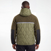 Veste à capuche d'extérieur avec panneau matelassé Sherpa collé pour hommes, garniture réfléchissante, hiver