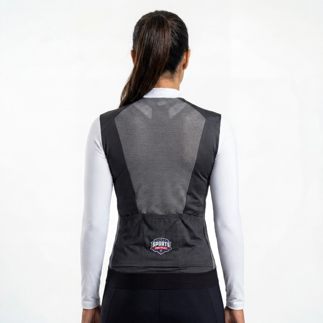 Veste de cyclisme en jersey avec panneaux color block pour femme