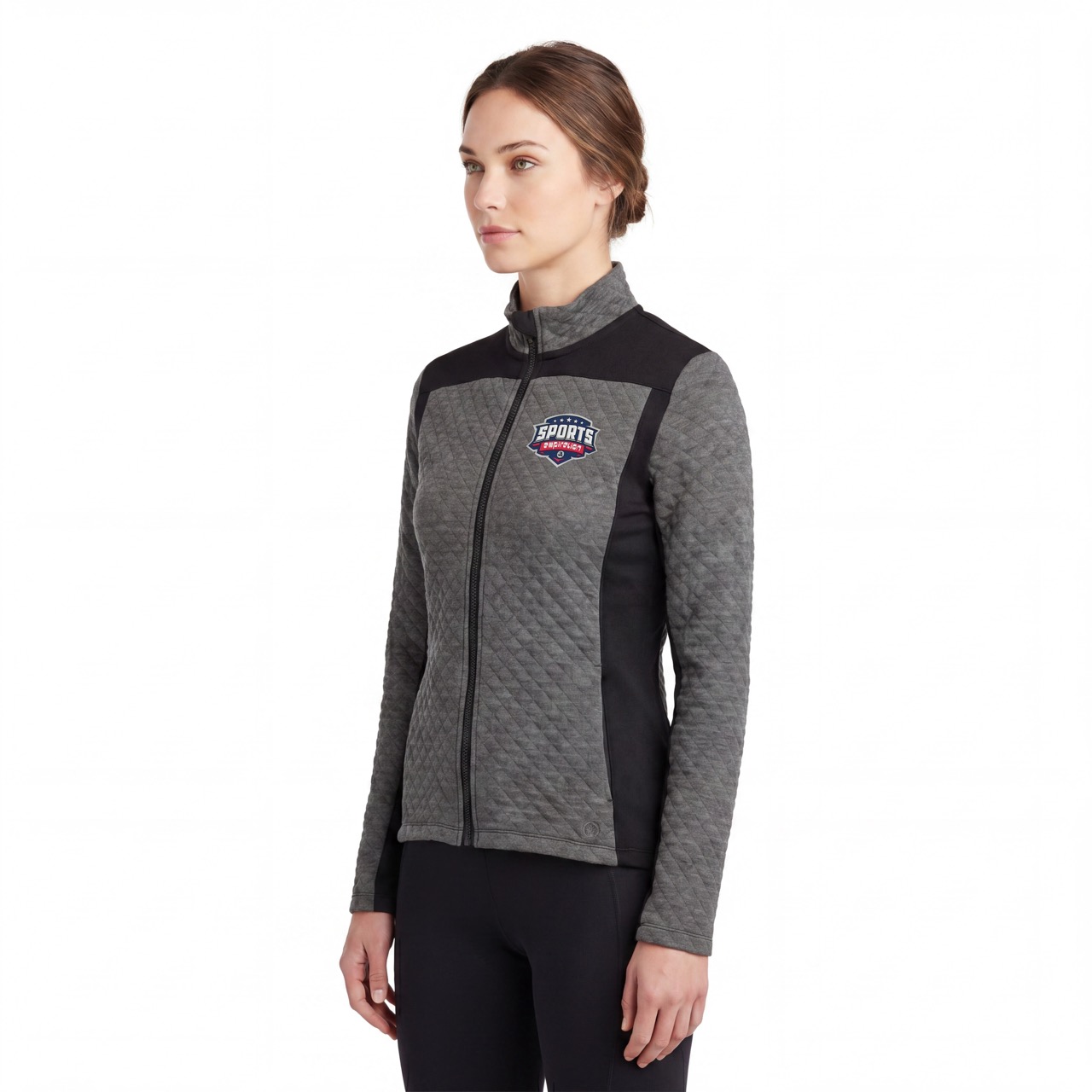 Veste de cyclisme matelassée color block pour femme