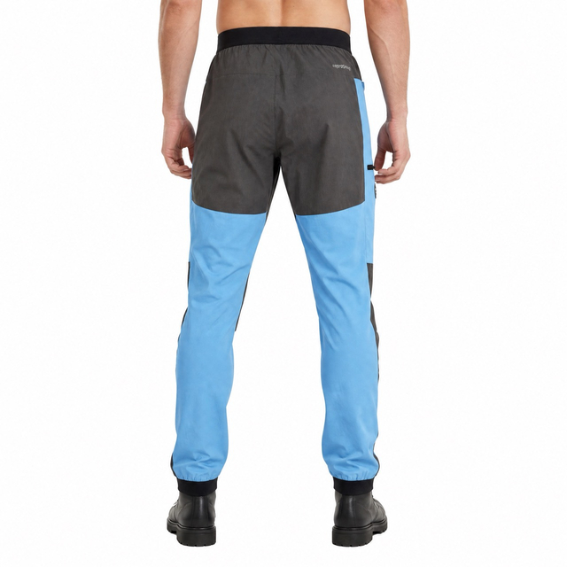 Pantalon de randonnée à blocs de couleurs pour hommes, pantalon à taille élastique