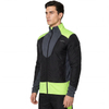 Veste matelassée d'extérieur coupe-vent pour hommes, bloc de couleurs, garnitures fluorescentes