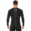 Couche de base de compression pour hommes, bordures réfléchissantes, hauts actifs Slim Fit