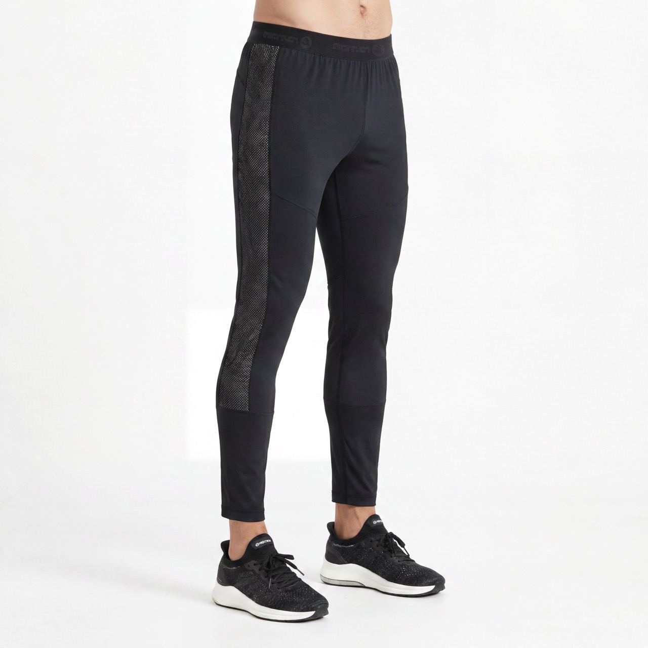 Pantalon de compression actif à bordures réfléchissantes pour hommes