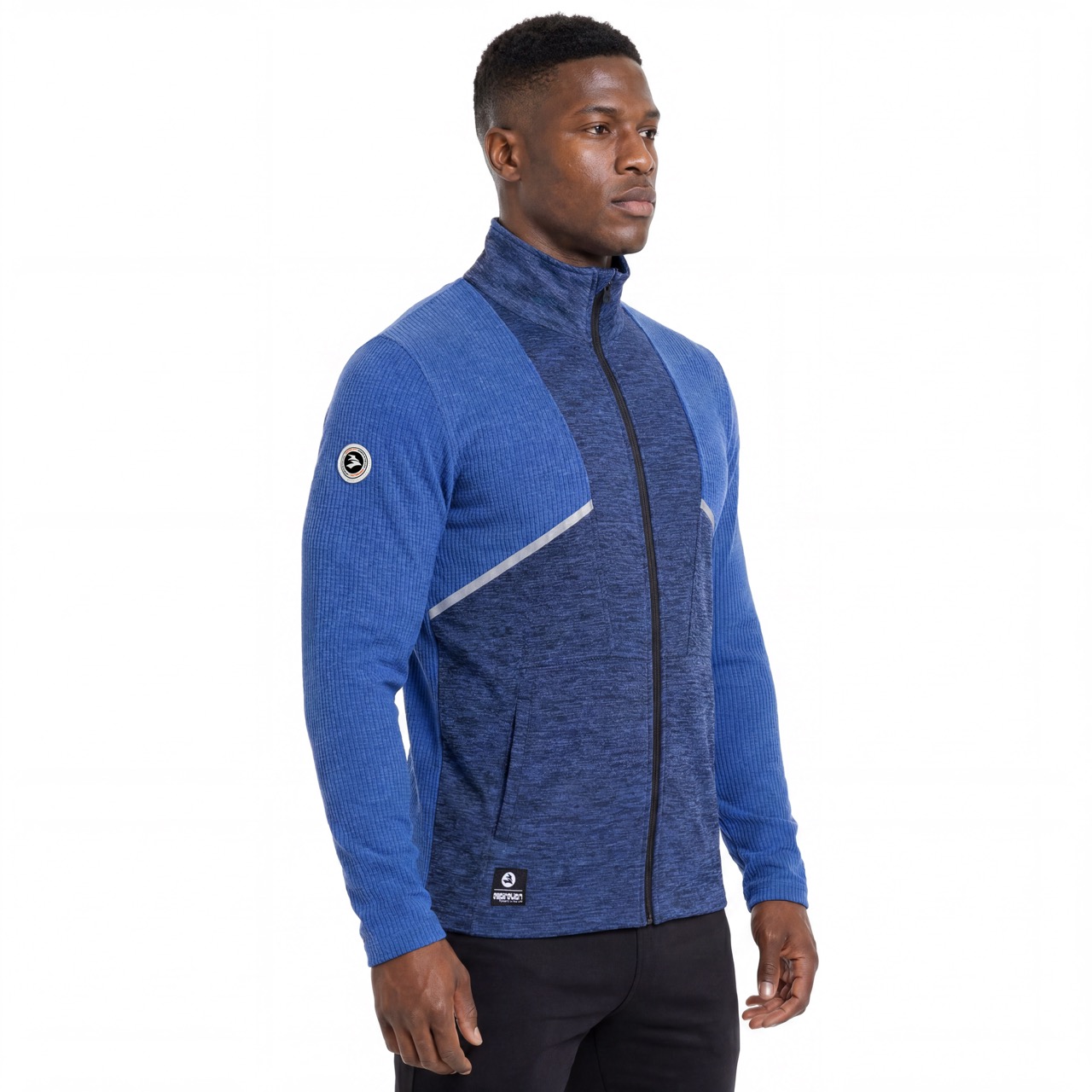 Veste de course zippée de poids moyen pour hommes