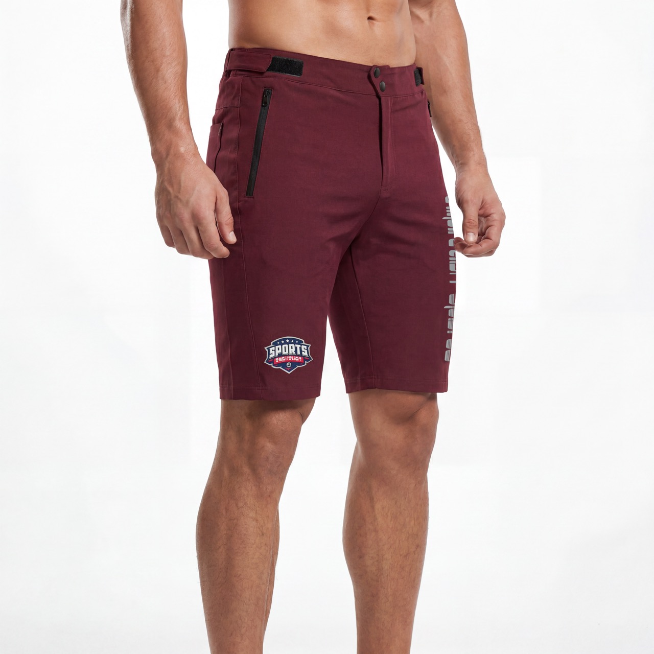 Short de cyclisme et de randonnée réfléchissant avec poche scellée pour hommes