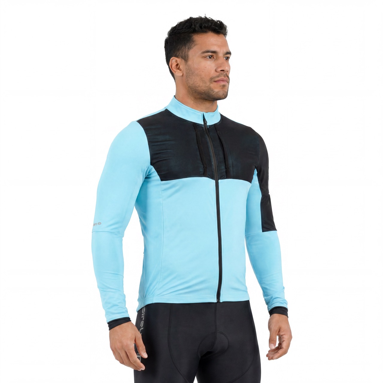 Veste de cyclisme intérieure en polaire avec poche en maille et double poche arrière pour homme
