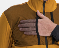 Veste de cyclisme intérieure en polaire avec poche en maille et double poche arrière pour homme
