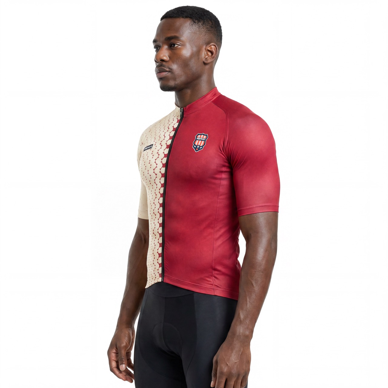 Maillot de cyclisme à manches courtes imprimé intégral