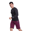 Couche de base de compression pour hommes chemise de course supérieure à manches longues