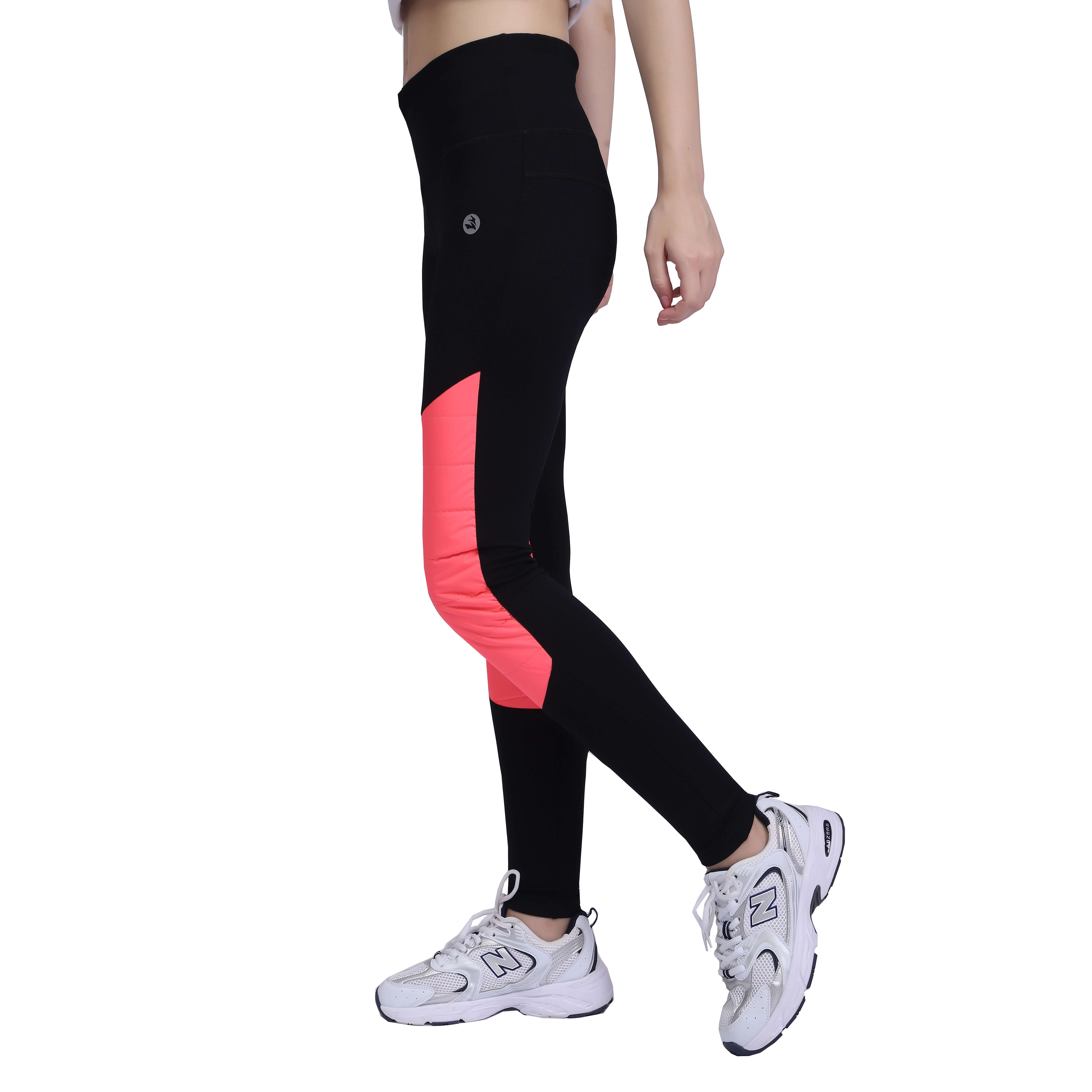 Legging sur la fonction de vent de taille à la taille rembourrée au genou