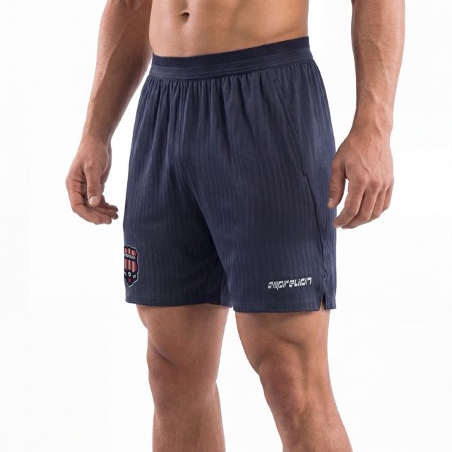 Short de course à rayures athlétiques de football pour hommes