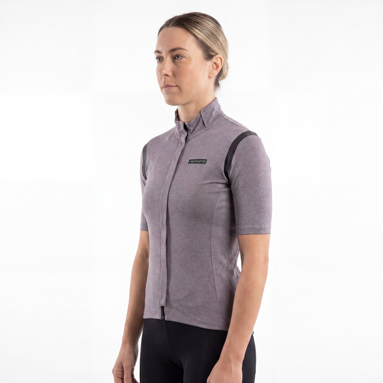 Maillot de cyclisme à manches courtes et bordure scellée pour femme