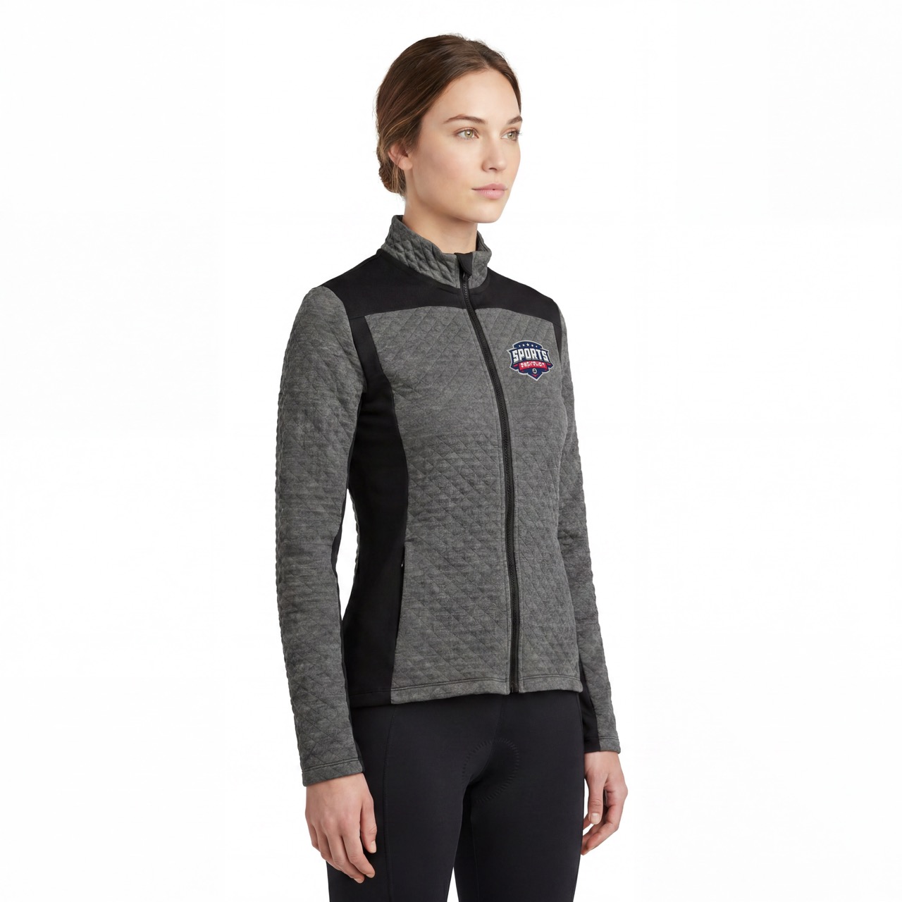 Veste de cyclisme matelassée color block pour femme