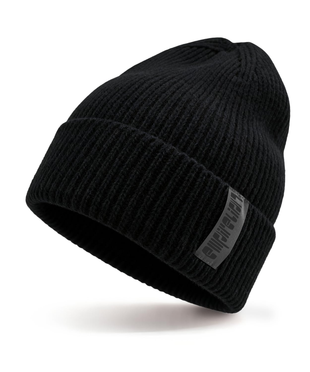Bonnet à manchette en laine, chapeaux d'hiver chauds en tricot thermique épais, casquette d'extérieur extensible et douce