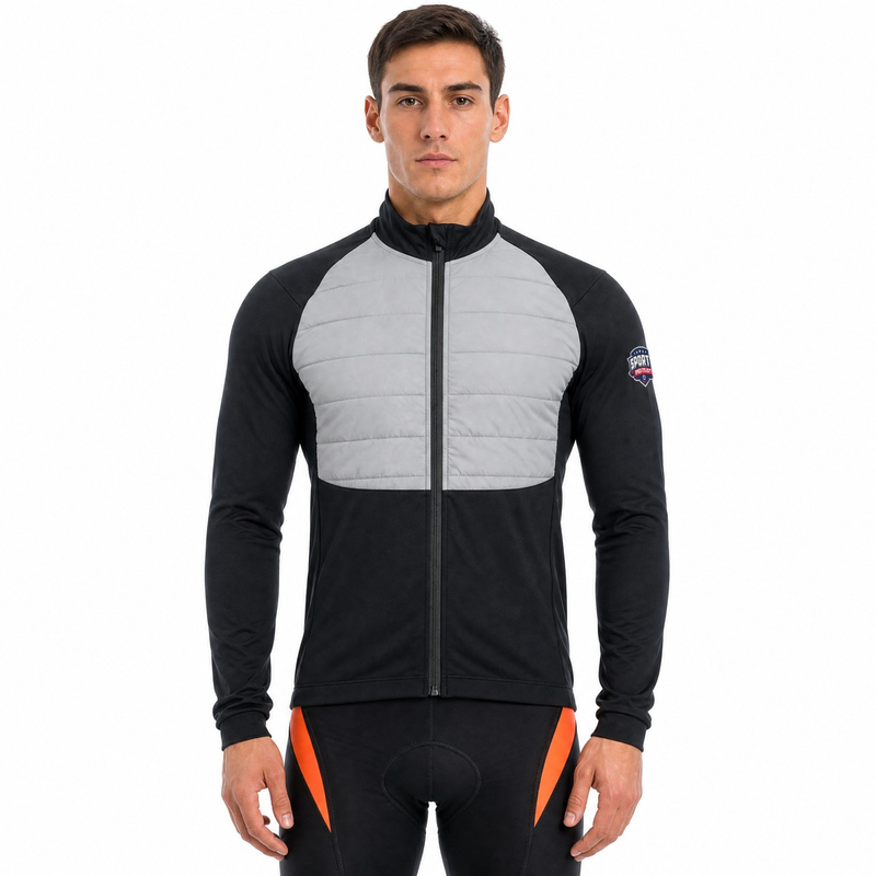 Veste de cyclisme rembourrée réfléchissante pour hommes