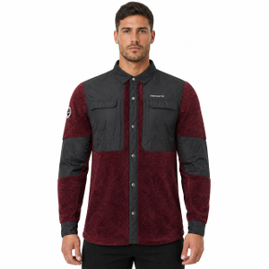 Chemises polaires coupe-vent Shaggy Fuzzy Melange pour hommes, randonnée, Camping