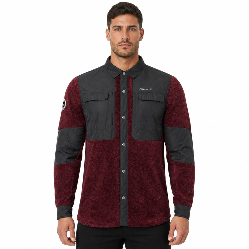 Chemises polaires coupe-vent Shaggy Fuzzy Melange pour hommes, randonnée, Camping