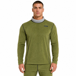 Sous-vêtements réversibles en polaire brossée double couleur pour hommes