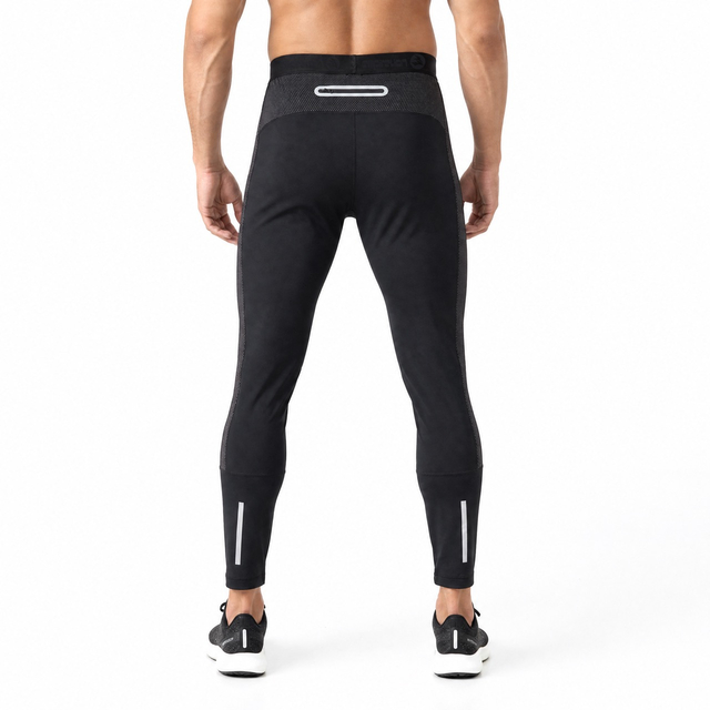 Pantalon de compression actif à bordures réfléchissantes pour hommes