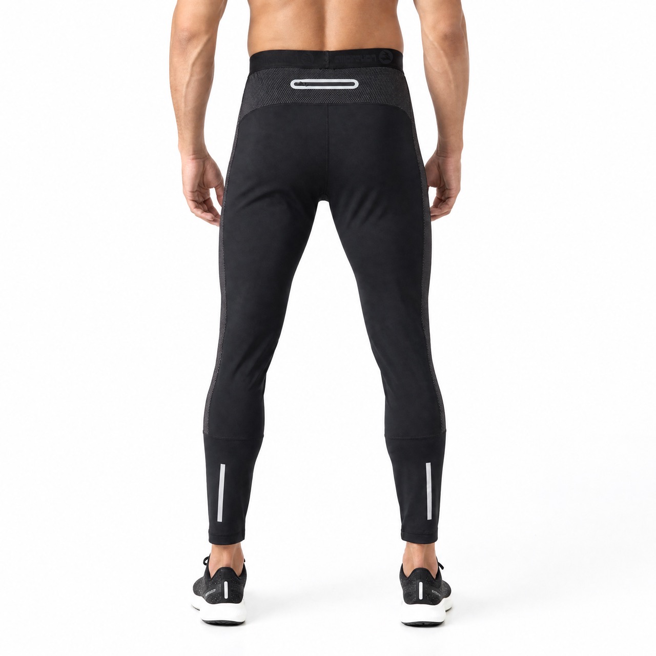 Pantalon de compression actif à bordures réfléchissantes pour hommes
