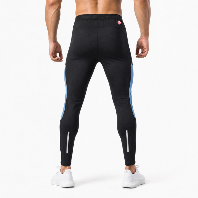 Legging d'entraînement de course avec panneaux de protection contre le vent pour hommes