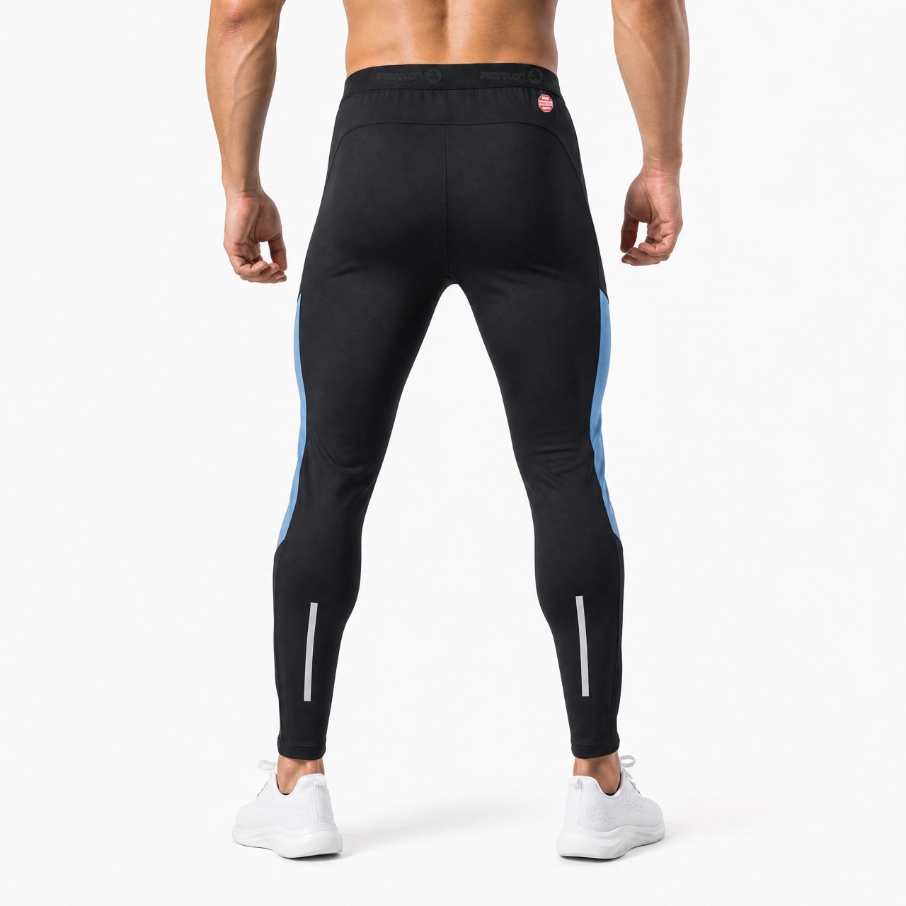Legging d'entraînement de course avec panneaux de protection contre le vent pour hommes