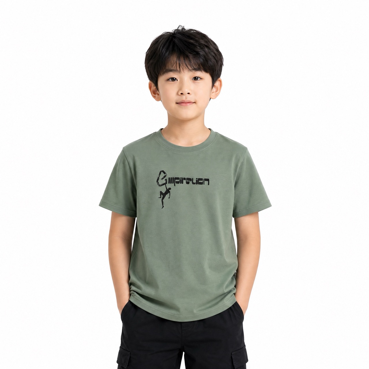 T-shirt à manches courtes pour garçons, escalade