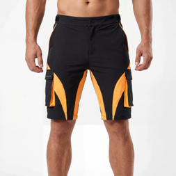 Short de sport décontracté à 7 poches zippées pour hommes